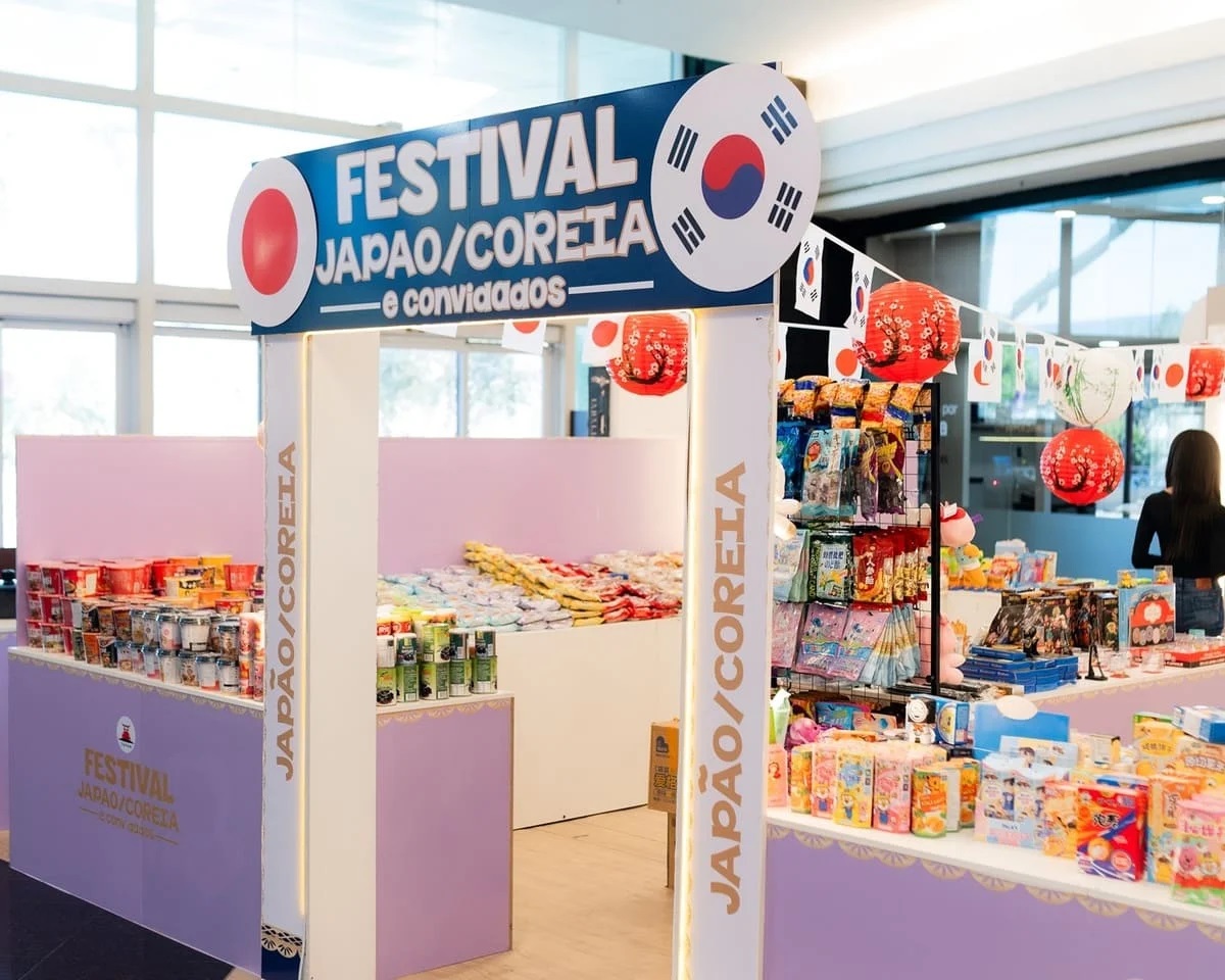 Festival Japão e Coreia reúne gastronomia asiática, produtos temáticos e cultura pop em shopping de Aparecida